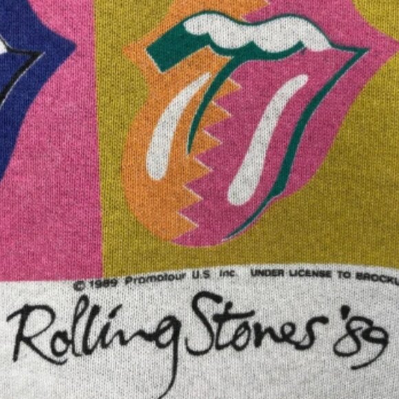 Vintage 1989 Rolling Stones North American Tour Andy Warhol Sweatshirt Size L - Picture 5 of 13